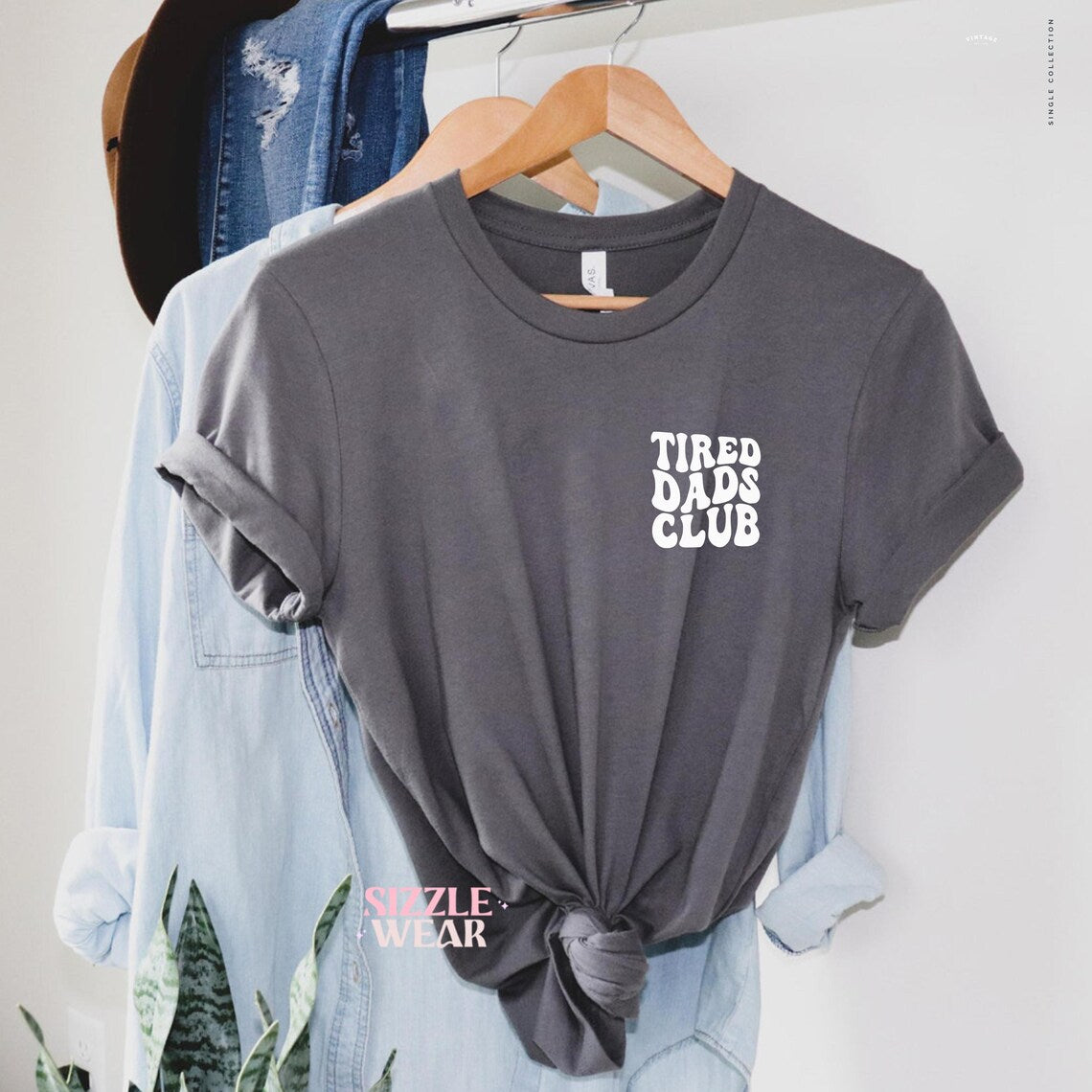 Tired Dad Club - Personalized 100% Cotton Bella+Canvas 3001 T-Shirt