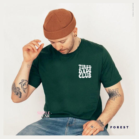 Tired Dad Club - Personalized 100% Cotton Bella+Canvas 3001 T-Shirt