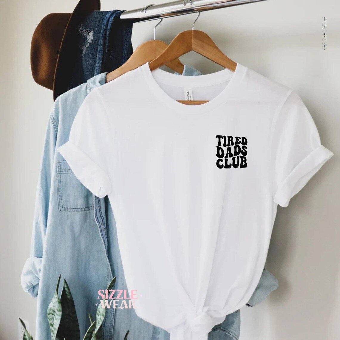 Tired Dad Club - Personalized 100% Cotton Bella+Canvas 3001 T-Shirt
